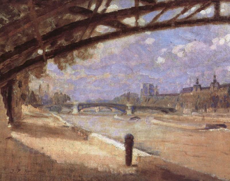 Julius Paulsen Under the Pont des Arts oil painting picture
